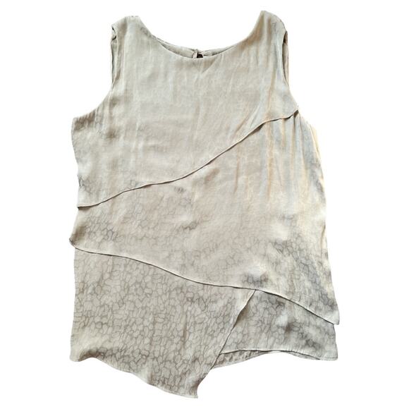 Calvin Klein Beige Sleeveless Layered Top, XS - Picture 1 of 5